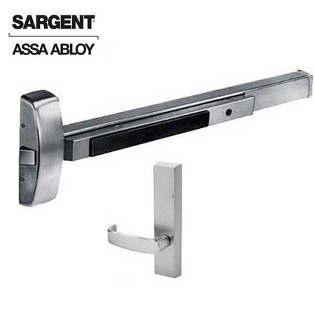 SARGENT 80 Series Exit Device MechanicalPassage only No cylinder 36W ET Trim L Rose Satin Stainless Steel Fi SRG-8815F-ETL-32D